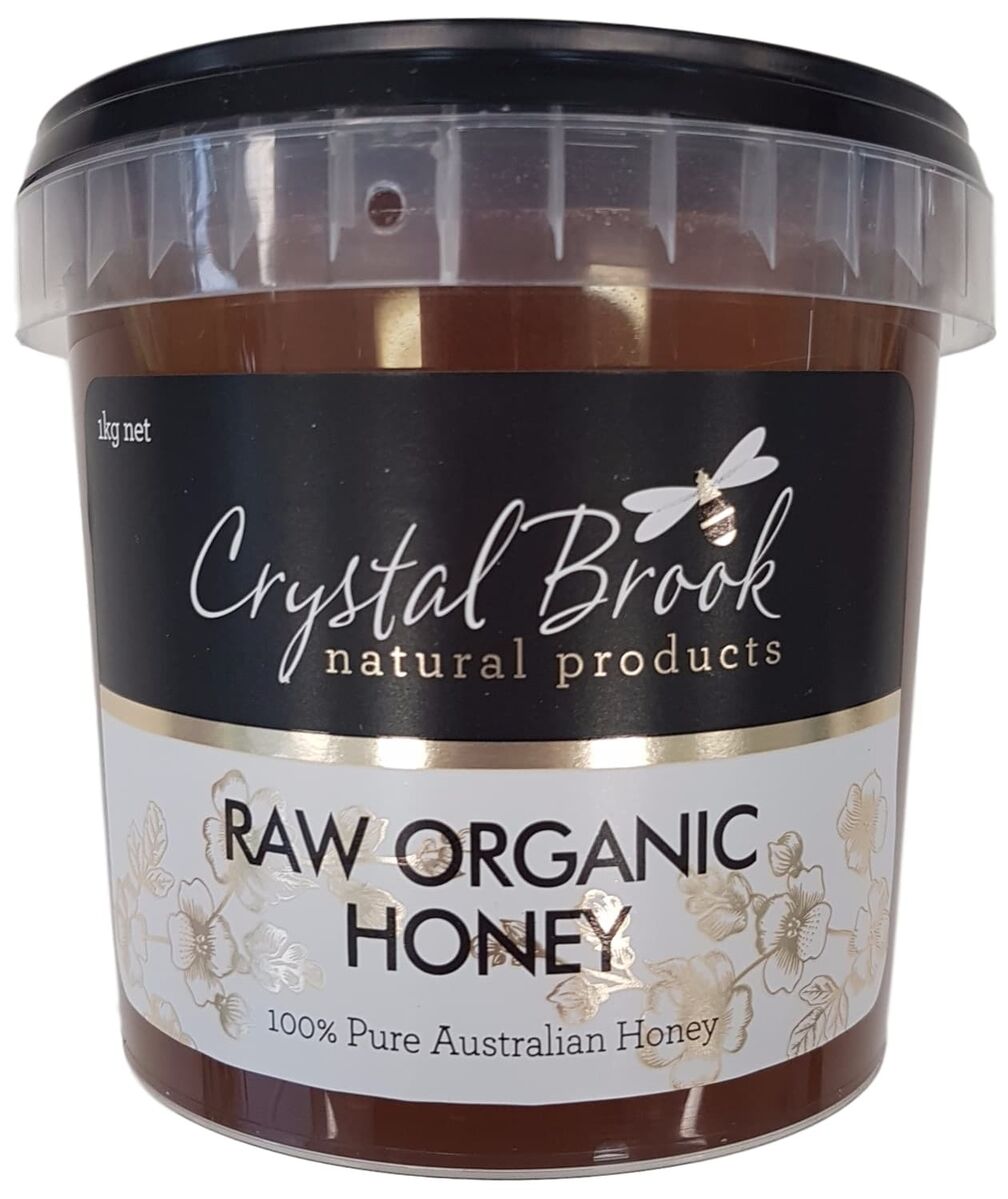 Crystal Brook Organic Raw Honey 1kg Wholesome Hub