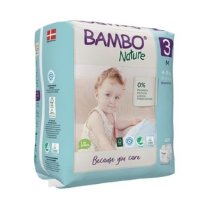 Bambo Nature Nappies Size 3 (M) 4-8 kg ~ 28 Nappies