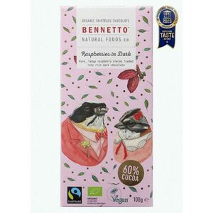 Bennetto Dark Chocolate Raspberry (Organic) ~ 100g