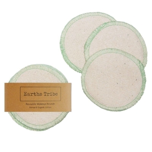 Earths Tribe Lime Reusable Hemp Makeup Rounds 10 pack