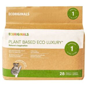 Ecoriginals Size 1 Nappy (3.5-6kg) 28 per bag (Newborn Plus)