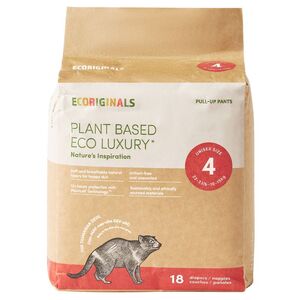 Ecoriginals Size 4 Nappy Pants  (10-15kg) 18 per bag (Toddler)