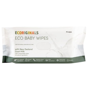 Ecoriginals Organic Baby Wipes NZ Goat Milk 70 pack