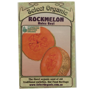Select Organic Rockmelon (Hales Best) seeds ~ 1 Packet
