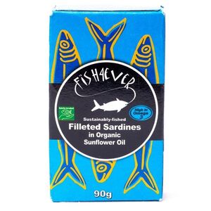 Fish4Ever Sardine Fillets in Organic Sunflower Oil ~ 90g