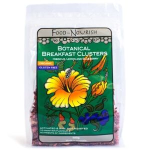 Food to Nourish Sprouted Botanical Clusters Hibiscus, Lemon & Blueberry 500g