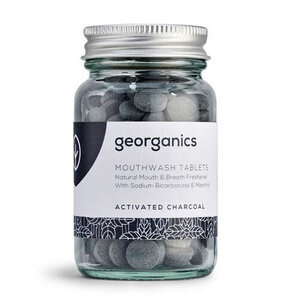 Georganics Mouthwash Tablets Activated Charcoal ~ 180 tablets