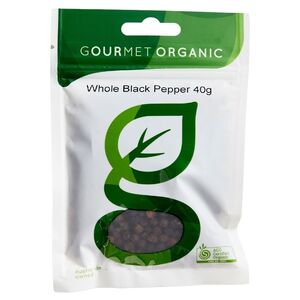 Gourmet Organic Pepper Black Whole 40g
