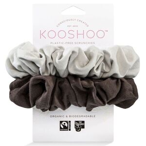 KOOSHOO Plastic-free Scrunchies Moon Shadow (Organic) 2 pack
