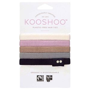 KOOSHOO Plastic-free Hair Ties Silver 5 pack