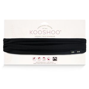 KOOSHOO Twist Headband Raven Black (Organic) 1 pack