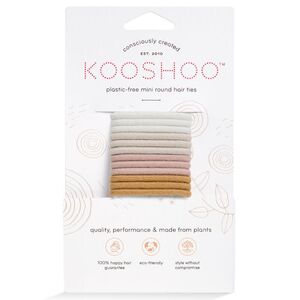 KOOSHOO Plastic-free Round Hair Ties Mini Golden Fibres 12 pack