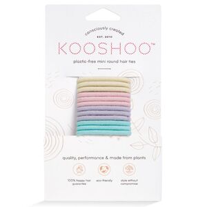 KOOSHOO Plastic-free Round Hair Ties Mini Pastel Blooms 12 pack