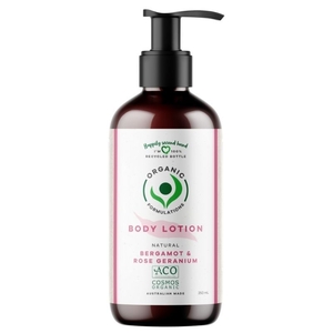 Organic Formulations Bergamot & Rose Geranium Body Lotion (Certified Organic) 250ml
