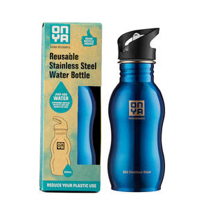 Onya Stainless Steel Drink Bottle Blue ~ 500ml 