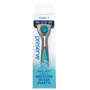Preserve POPi Shave 5 Razor -  Charcoal Grey , Handle & 1 Blade