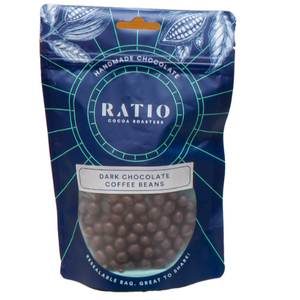 Ratio Cocoa Roasters Dark Chocolate Coffee Beans (Vegan) ~ 200g