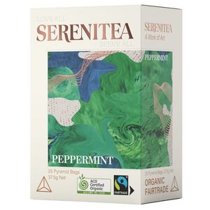 SereniTEA Peppermint (Organic & Fairtrade) 25 Pyramid Tea Bags