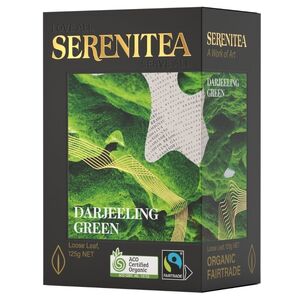 SereniTEA Darjeeling Green Loose Leaf Tea (Organic & Fairtrade) 125g