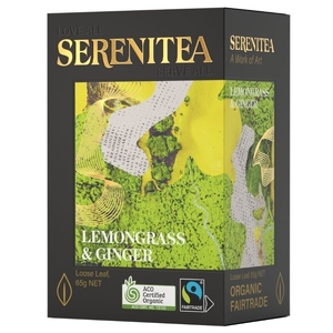 SereniTEA Lemongrass & Ginger Loose Leaf Tea (Organic & Fairtrade) 65g
