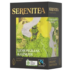 SereniTEA Lemongrass & Ginger Loose Leaf Tea (Organic & Fairtrade) 65g