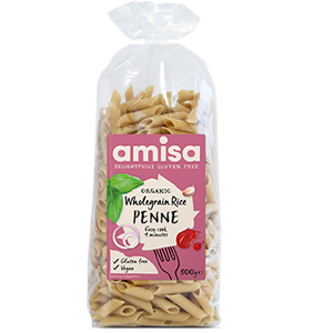 Amisa Rice Penne Wholegrain (Organic & Gluten Free) ~ 500g [Shortdated BBD: Oct-25]