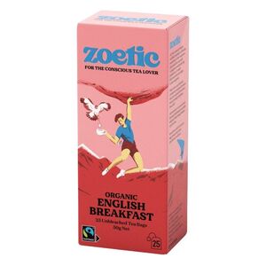 Zoetic English Breakfast (Organic & Fairtrade) 25 Tea Bags
