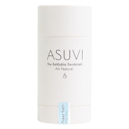 ASUVI Refillable Deodorant Aqua + Earth (White Tube) 65g