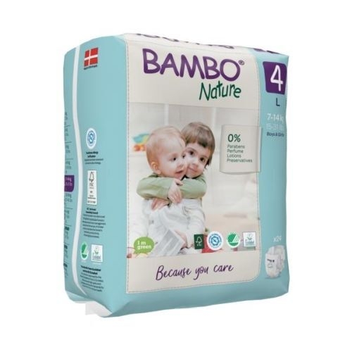 Bambo Nature Nappies Size 4 (L) 7-14 kg ~ 24 Nappies