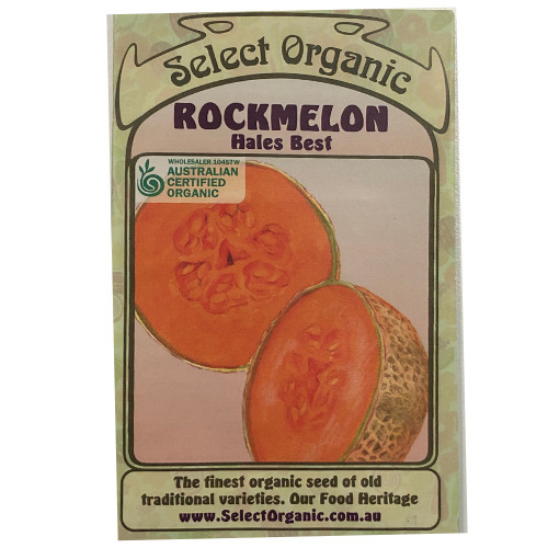 Select Organic Rockmelon (Hales Best) seeds ~ 1 Packet