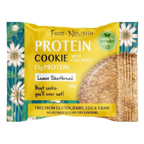 Food to Nourish Protein Cookie Lemon Shortbread 60g