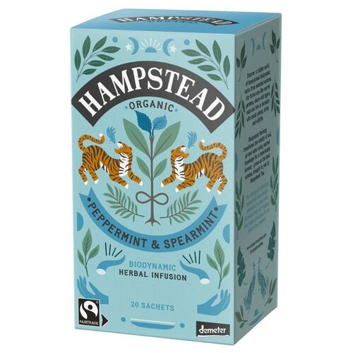 Hampstead Tea Peppermint & Spearmint (Organic) ~ 20 Tea Bags