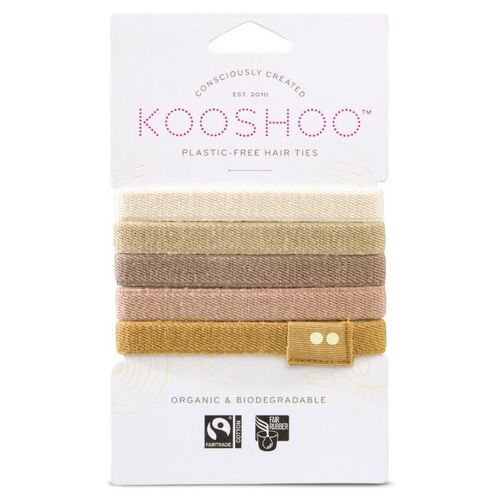 KOOSHOO Plastic-free Hair Ties Blonde (Organic) 5 pack