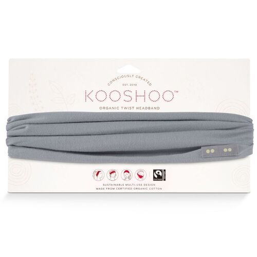 KOOSHOO Twist Headband Grounding Gray (Organic)  1 pack