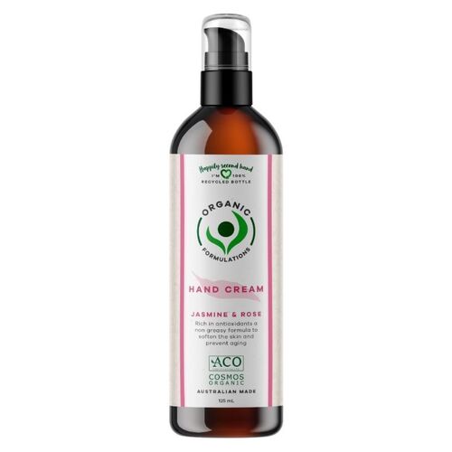 Organic Formulations Jasmine & Rose Hand Cream (Certified Organic) 125ml