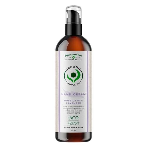 Organic Formulations Rose Otto & Lavender Hand Cream (Certified Organic) 125ml