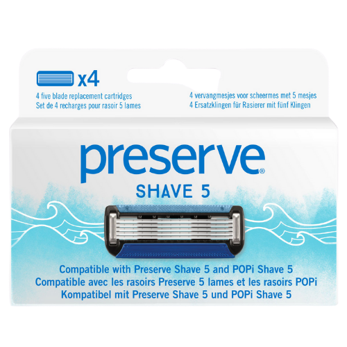 Preserve POPi Shave 5 Replacement Blades , 4 Blades