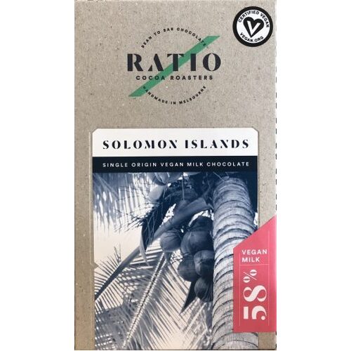 Ratio Cocoa Roasters Solomon Islands MYLK Chocolate 58% (Vegan) ~ 70g