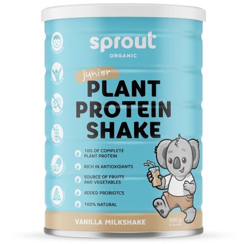 Sprout Organic Junior Protein Vanilla Milkshake Tin 660g