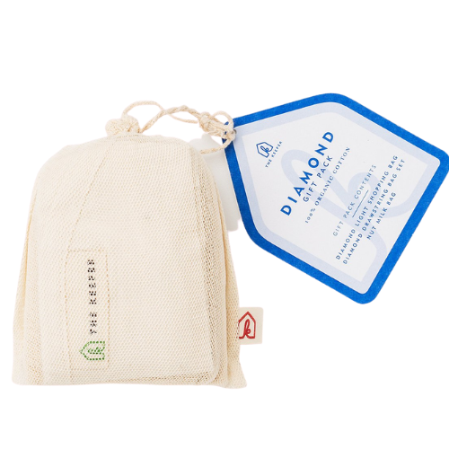 The Keeper Gift Pack - 8 Piece - Diamond Drawstring 4 pack, Diamond 3 pack, 1 x Nutmilk Bag 