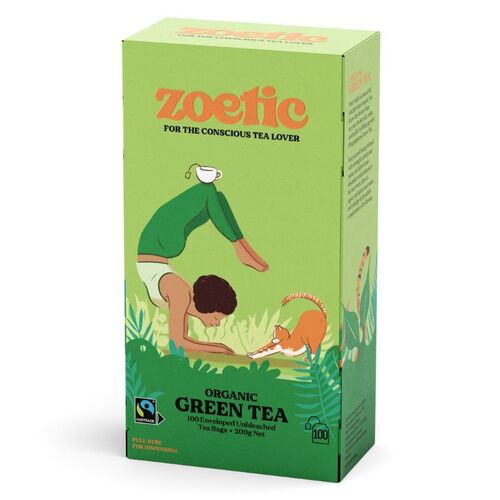 Zoetic Green (Organic & Fairtrade) 100 Tea Bags
