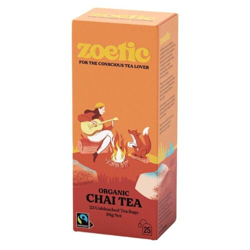 Zoetic Chai (Organic & Fairtrade) 25 Tea Bags